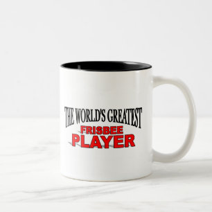 Caneca De Café Em Dois Tons Jogador do Frisbee do mundo o grande