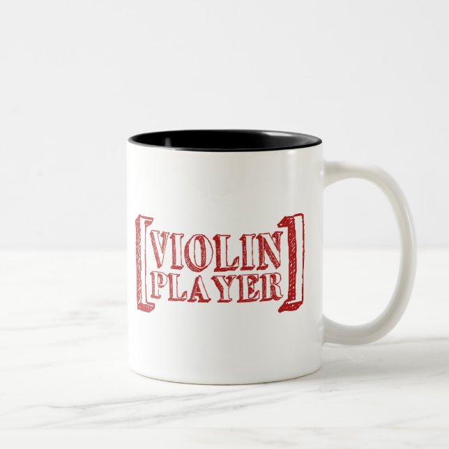 Caneca De Café Em Dois Tons Jogador do violino (Direita)