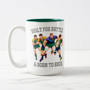 Caneca De Café Em Dois Tons Jogadores De Rugby Mug De Duas Toneladas