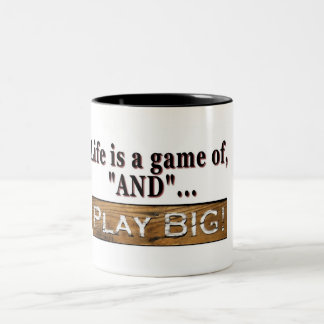 Caneca De Café Em Dois Tons jogo de "E "