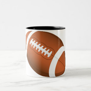 Caneca De Café Em Dois Tons Jogo de equipe da bola dos esportes do futebol que
