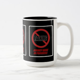 Caneca De Café Em Dois Tons Jogo De Hóquei Sem Conversação Em Coffee Mug Em Cu