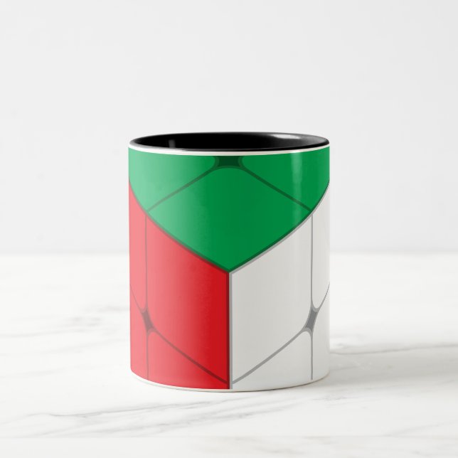 Caneca De Café Em Dois Tons Jogo de Puzzle de Cubo (Centro)