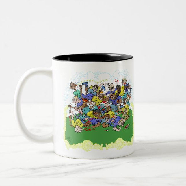 Caneca De Café Em Dois Tons jogo de Rugby (Esquerda)