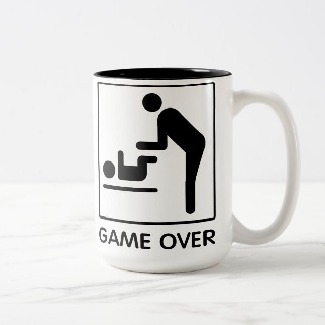 Caneca De Café Em Dois Tons Jogo sobre Mug (Direita)