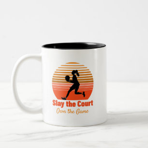 Caneca De Café Em Dois Tons Jogue a Corte, seja dono do jogo