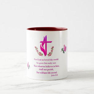 Caneca De Café Em Dois Tons John 3:16