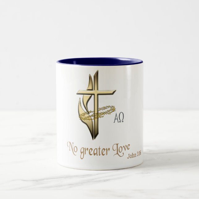 Caneca De Café Em Dois Tons John 3:16 (Centro)