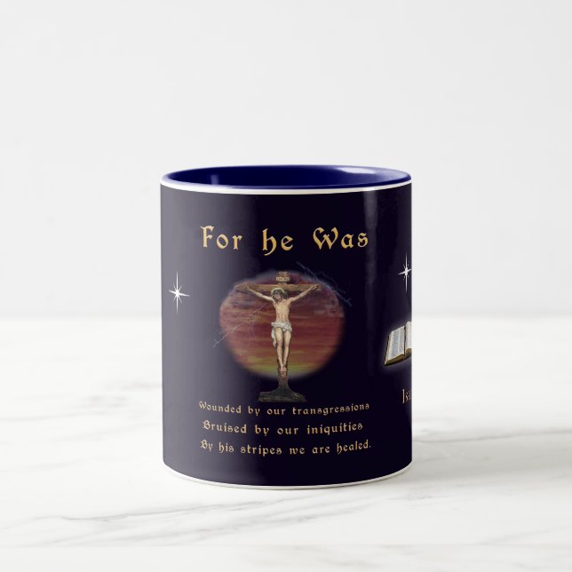 Caneca De Café Em Dois Tons John 3:16 (Centro)