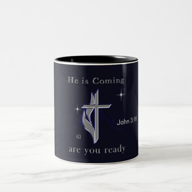 Caneca De Café Em Dois Tons John 3:16 (Centro)