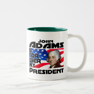 Caneca De Café Em Dois Tons John Adams para sempre