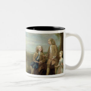 Caneca De Café Em Dois Tons John e Elizabeth Jeffreys e suas crianças, 17