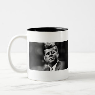 Caneca De Café Em Dois Tons John F. Kennedy