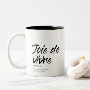 Caneca De Café Em Dois Tons Joie de vivre - Mug de dois tons