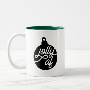 Caneca De Café Em Dois Tons Jolly AF Christmas