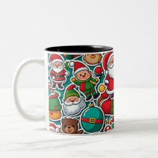 Caneca De Café Em Dois Tons Jolly Christmas Mug Chaos!