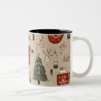 Caneca De Café Em Dois Tons Jolly Sips: Mug de café de Natal