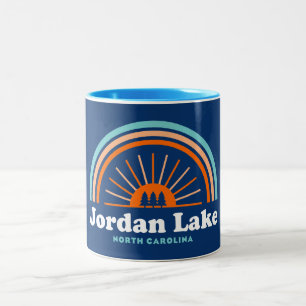 Caneca De Café Em Dois Tons Jordan Lake Carolina do Norte Arco-íris