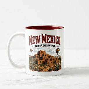 Caneca De Café Em Dois Tons Jornada da Herança do Deserto do Novo México