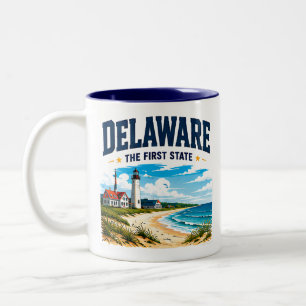 Caneca De Café Em Dois Tons Jornada de Fuga Costeira de Delaware