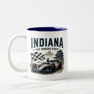 Caneca De Café Em Dois Tons Jornada do Patrimônio das Corridas de Indiana