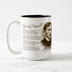 Caneca De Café Em Dois Tons Jose Rizal meu último adeus