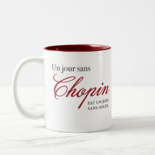 Caneca De Café Em Dois Tons Jour do Un sem Chopin…