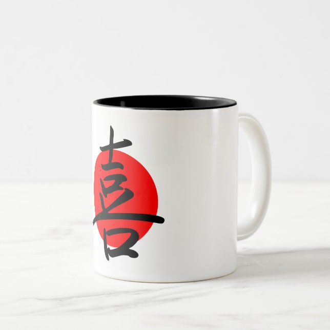 Caneca De Café Em Dois Tons Joy (Frente Esquerda)
