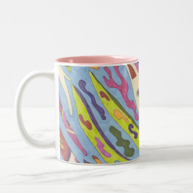 Caneca De Café Em Dois Tons Joy, Abstrato (Esquerda)