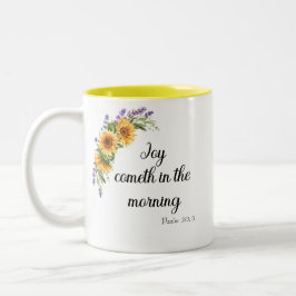 Caneca De Café Em Dois Tons Joy Cometh in the Morning Mug