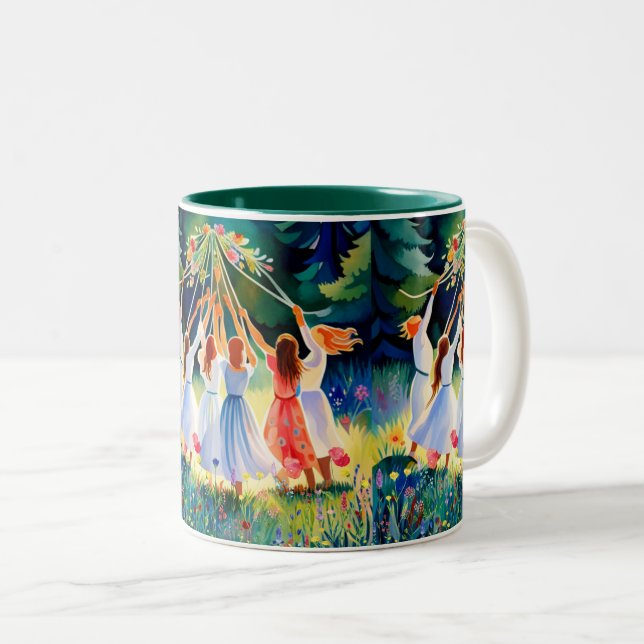 Caneca De Café Em Dois Tons Joy de Verão (Frente Esquerda)