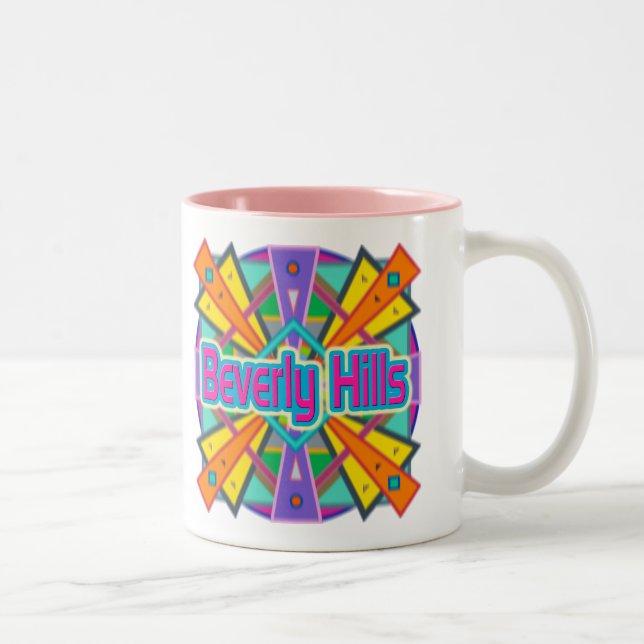 Caneca De Café Em Dois Tons Joy Design "Beverly Colinas" Mug Cup (Direita)