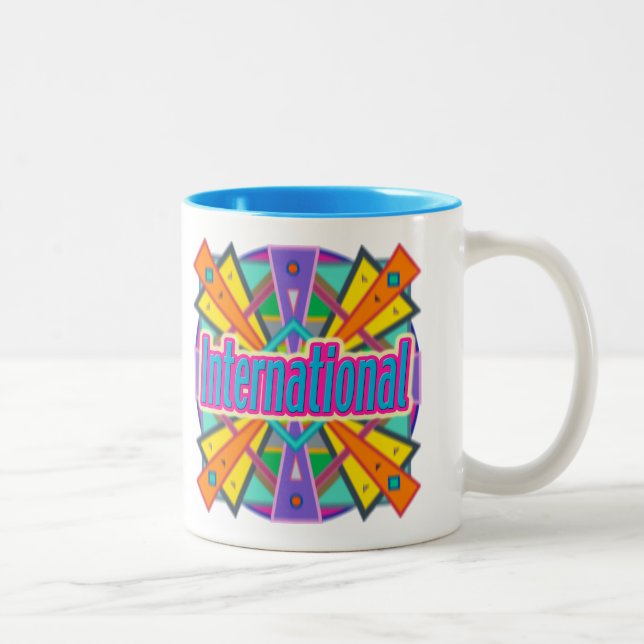 Caneca De Café Em Dois Tons Joy Design "International" Mug Cup (Direita)