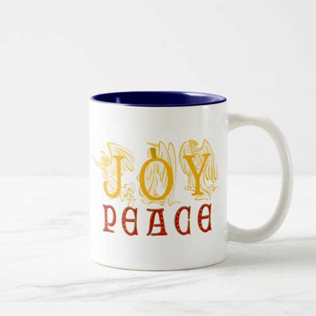 Caneca De Café Em Dois Tons Joy e Peace Mug (Direita)
