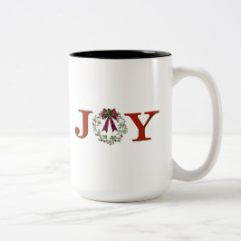 Caneca De Café Em Dois Tons Joy with Wreath