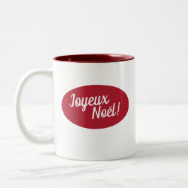 Caneca De Café Em Dois Tons Joyeux Noël Francês Feliz Natal