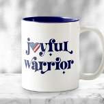 Caneca De Café Em Dois Tons Joyful Warrior Marinho Type USA Flag Heart Feminis<br><div class="desc">"Guerreiro alegre". Fiquem orgulhosos e compartilhem seu apoio a Kamala Harris sempre que vocês beberem dessa caneca de café lúdica, divertida, gráfica e patriótica. Típica de caligrafia branca e tipografia russa de madeira, o coração de bandeira americana cobria um fundo azul marinho. Abrace seu próprio guerreiro, comemore orgulhosamente ser uma...</div>