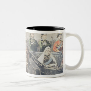 Caneca De Café Em Dois Tons Jubileu da rainha de Inglaterra