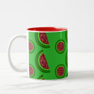 Caneca De Café Em Dois Tons Juicy Watermelon Rind Green Summer