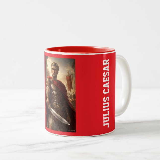 Caneca De Café Em Dois Tons Julius Caesar orgulho de Roma (Frente Esquerda)