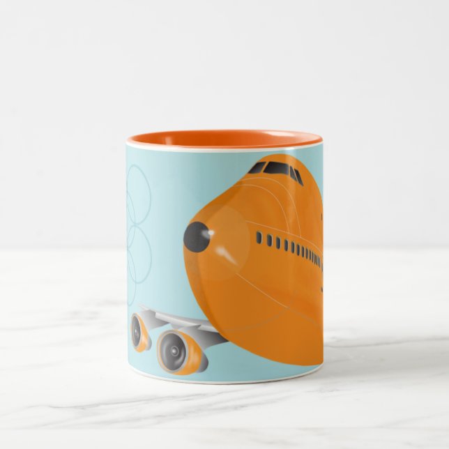 Caneca De Café Em Dois Tons Jumbo Airliner (Centro)