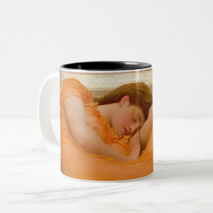 Caneca De Café Em Dois Tons Junho flamejante de Sir Frederic Leighton Vintage