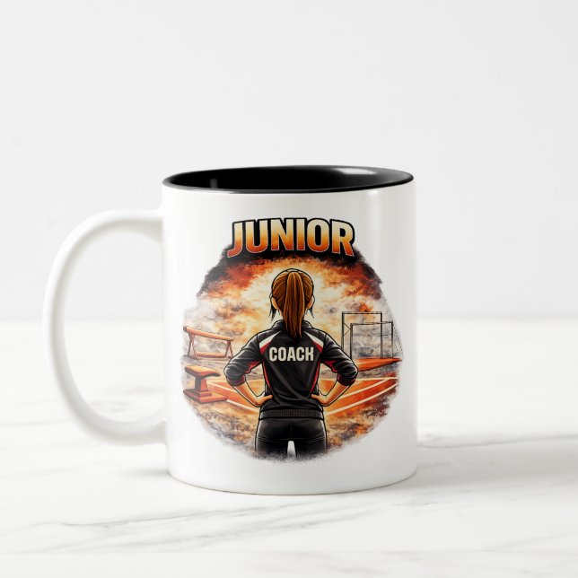 Caneca De Café Em Dois Tons Junior Coach Mug - Gymnastics Gift (Esquerda)