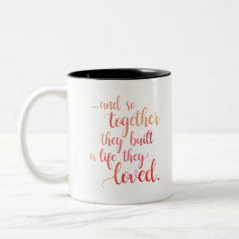 Caneca De Café Em Dois Tons junto construíram uma vida onde amaram a arte