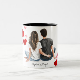 Caneca De Café Em Dois Tons Juntos Para Sempre Mug