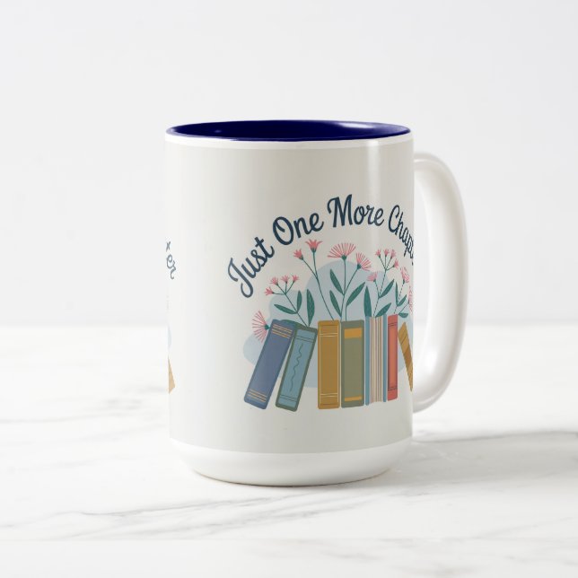 Caneca De Café Em Dois Tons Just One More Chapter Two Tone Mug (Frente Esquerda)