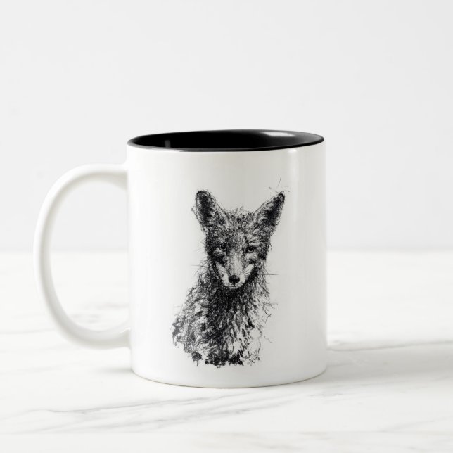 Caneca De Café Em Dois Tons Juvenile Fox (Esquerda)