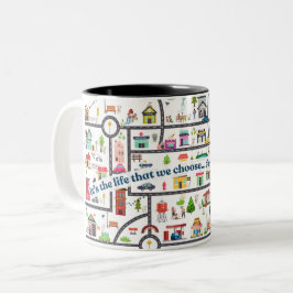Caneca De Café Em Dois Tons JW Coffee Mug- Território da Cidade- Bonito presen