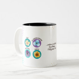 Caneca De Café Em Dois Tons JW Floral Café Cup Philippians 4:8