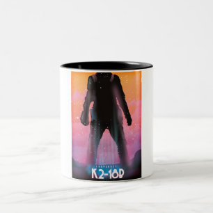 Caneca De Café Em Dois Tons K2-18b arte espacial exoplanetária